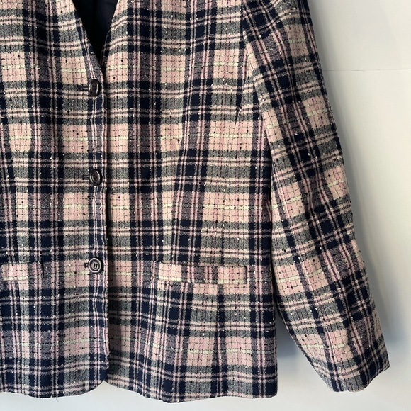 Pendleton Women's Plus Size Plaid Blazer Jacket Coat Wool Jacket, Sz 16 - Picture 6 of 12